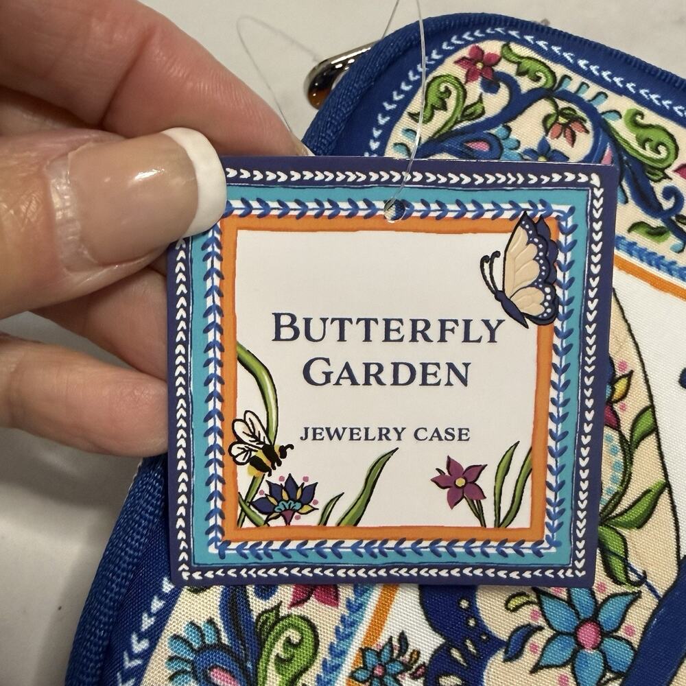 Brighton Butterfly Garden Travel Jewelry Case Two Way Zipper New With Tag - Picture 4 of 12